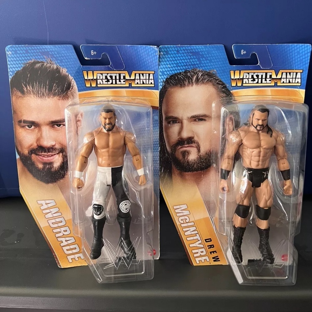 Mattel WWE Basic Wrestlemania Andrade & Drew McIntyre Action Figure Lot